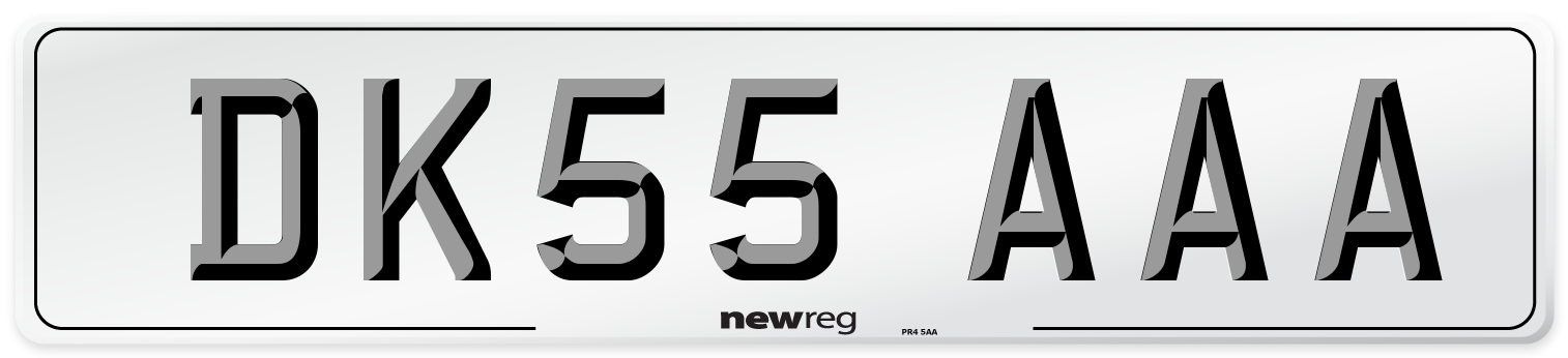 DK55 AAA Number Plate from New Reg
